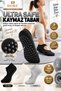 Original Women's 3 Pairs Non-Slip Sole Pilates Yoga Sports Ballet Dance Yoga Pilates Ultra Safe Non-Slip Sole Cotton Reformer Socks Set - Standard Size 36-42 |   Black Cream Gray - 2