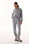 Gray Silky Touch Mock Neck Zippered Crop Sweatshirt - 5