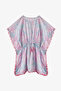 Girl's Pink Adela Heart Patterned Pompom Kaftan - 4