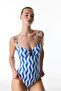 Gloria Strapless Striped Swimsuit - 6
