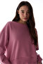 Rose Pink Active Sweatshirt with Stitching Detail - 2