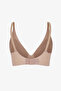 Beige Zerogram Decolette Bra - 6
