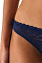 Navy Blue Easy Lace V-Cut Slip Panties - 3