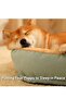 Washable Oval Cat and Dog Bed,Ultra Soft Calming Pet Cushion with Non-Slip Bottom,50x40cm - 5