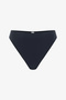 Black High Waist Slip Bikini Bottom - 5