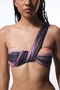 Nixie Striped One Shoulder Bikini Top - 3