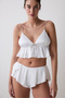 Bralet din satin alb