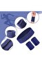 8-Pack Cotton Terry Cloth Sweatbands Set,Headbands and Wristbands for Sports and Workout,Blue,Black,Gray,White - 2