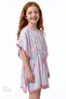Girl's Pink Adela Heart Patterned Pompom Kaftan - 2