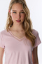 Pink Margot Lace Short Sleeve T-Shirt Pajama Top - 2