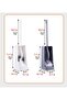 Wall Mounted Toilet Brush and Holder Set,Compact Bathroom Cleaning Tool with Long Handle,White - 7
