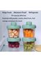 Baby Formula Dispenser and Snack Container,3-Layer Stackable Non-Spill Storage with Handle,BPA-Free,2 Pack,Green - 3