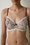 Beige Curvy Broderie Underwire Gathered Unpadded Bra - 3