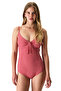 Paulina Knot Checkered Textured Swimsuit - 2