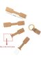 200 Pcs Blank Kraft Paper Jewelry Price Tags,Self-Adhesive Label Stickers for Rings,Necklaces,and Bracelets - 6