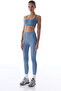 Blue Stretch360 Medium Support Cross Back Sports Bra with Back Detail Non-Slip Straps - 3