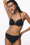Black High Waist Slip Bikini Bottom - 4