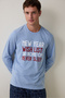 Men's List Geometric Patterned Crew Neck Cotton 2-Piece Pajama Set - 3