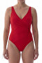 Red Twisted Detailed Corset Swimsuit - 5