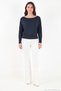 Bodycon Boat Neck Long Sleeve Soft Knitted Blouse Women Blouse 5866853 - 6