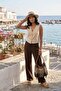 Cotton Regular Fit V-Neck Button Detailed Summer Blouse Vest Women's Vest 5866661