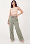 High Waist Wide Leg Lyocell Trousers Women's Pants 668Yp4707 - 2