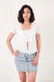 Lace Detailed Tie-Up V-Neck Blouse Women's Bluz 5867026 - 5