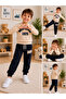 Boy's West Coast 1975 Printed Sweatshirt Navy Blue Sweatpants 2-Piece Set - 2