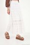 High Waist Elastic Brode Embroidered Flounce Maxi Length Skirt Women's Skirt 5866929 - 4
