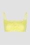Bandeau Neckline Ruched Yellow Bra - 5