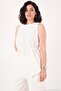 Cotton Asymmetrical Cut Set with Binding Detail Women's Set 6928784 - 3