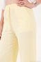 Cotton Tied Relaxed Fit High Waist Wide Leg Muslin Trousers Women's Pants 5866663 - 5