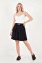 Belted High Waist Relaxed Fit Bermuda Shorts Women's Short 145m39764 - 3