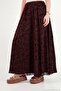 Elastic High Waist Patterned Maxi Chiffon Skirt Women's Skirt 6698075 - 4