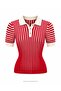 Brand Model Accordion Blouse Red