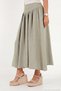Cotton Standard Fit High Waist Midi Skirt Women Skirt 668Ye4471 - 3
