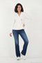 Cotton Slim Fit Buckle Detailed Long Sleeve Shirt Women's Shirt 6778317 - 3