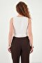 Cotton Regular Fit V-Neck Button Detailed Summer Blouse Vest Women's Vest 5866661 - 7