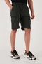 Normal Fit Cargo Pocket Elastic Waist Bermuda Shorts Men's Shorts 693263 - 4