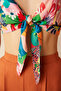 Multicolor Pearl Fruit and Leaf Patterned Top - 3