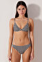 Alia Slip Glitter Striped Bikini Bottom - 6