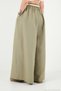 Linen Blended High Waist Wide Leg Belted Trousers Women's Pants 68351405 - 7