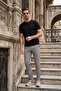 Slim Fit Regular Waist Pipe Leg Denim Trousers Men's Jeans 5545C82Milano