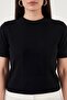 Soft Textured Crew Neck Short Sleeve Knitwear Blouse Women's Bluz 4617054 - 5