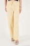 Cotton Waist-Tied High Waist Wide Leg Regular Fit Trousers with Pockets Women's Pants 668Yp4 - 2