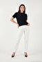Soft Textured Crew Neck Short Sleeve Knitwear Blouse Women's Bluz 4617054 - 2