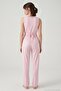 Soft Textured Tie-Back Lace Crop Pajama Set Women's Pajama Set 6575015 - 7