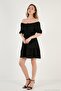 Gathered Front Balloon Sleeve Mini Dress Women's Dress 5869005 - 5
