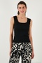Slim Fit Thick Strap Lace Square Neck Wrinkled Tank Top Women's Tank Top 5864979 - 6