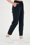 Cotton Waist-Tied High Waist Linen-Look Short-Leg Trousers Women's Pants 668Yp5134 - 4